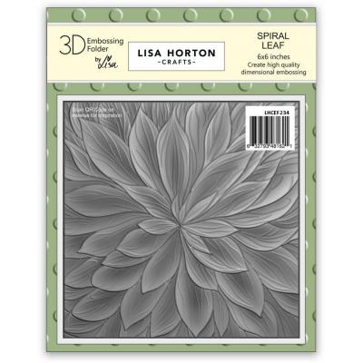 Lisa Horton Crafts 3D Embossing Folder - Spiral Leaf